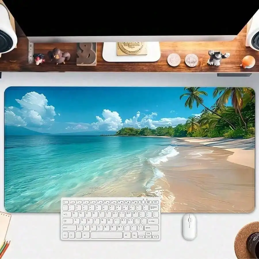Gaming Accessories As Gifts - Blue Ocean Mouse Pad Summer Beach
