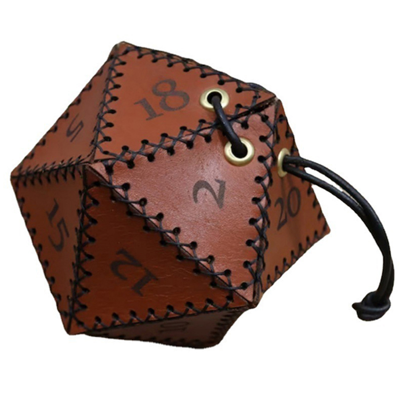 Leather D20 Dice Bag Polygonal - đánh giá và giá Gaming Accessories Ideas
